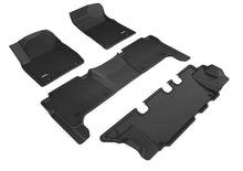Load image into Gallery viewer, 3D MAXpider 2017-2020 Nissan Armada Kagu 1st &amp; 2nd &amp; 3rd Row Floormats - Black