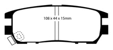 Load image into Gallery viewer, EBC 92-97 Mitsubishi Montero 3.0 Greenstuff Rear Brake Pads