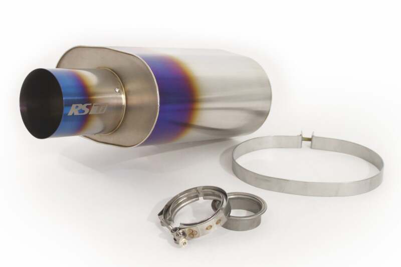 GReddy - Universal Titanium Oval Muffler 2.5in ID Muffler Inlet