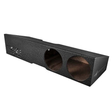 Load image into Gallery viewer, DS18 2x 10in Forward Firing Underseat Ported Box Subwoofer Enclosure- Black Spray Liner Paint Finish