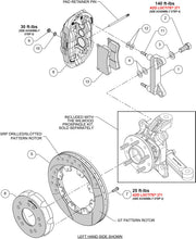 Load image into Gallery viewer, Wilwood kit front XRS6R wwe C10 alum pro spindle 12.19 rotor red