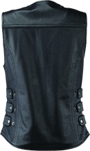 Load image into Gallery viewer, Kuryakyn By River Road Plains Leather Vest Black Womens - Small