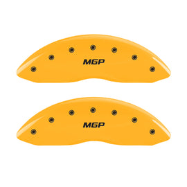 MGP 4 Caliper Covers Engraved Front & Rear MGP Yellow Finish Black Characters 2003 BMW 525I
