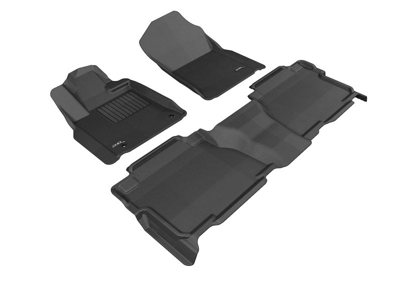 3D MAXpider 2012-2013 Toyota Tundra Crewmax Kagu 1st & 2nd Row Floormats - Black