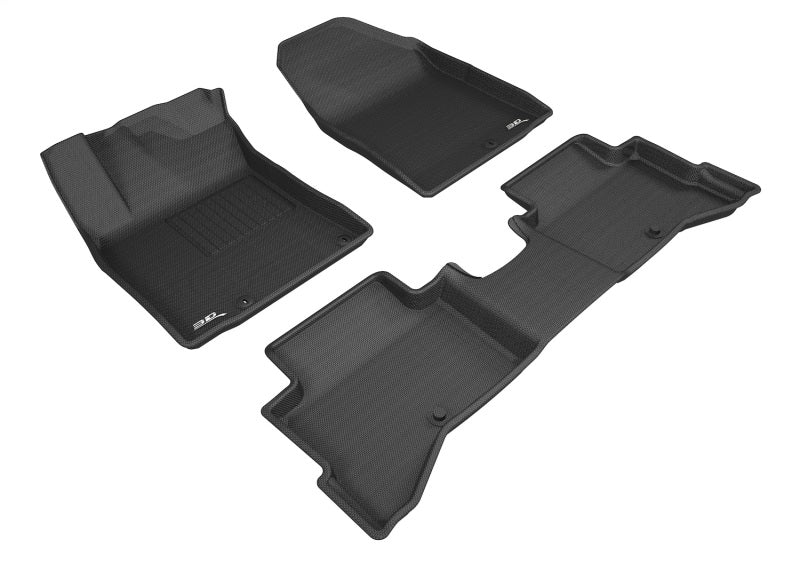 3D MAXpider 2017-2019 Kia Niro Kagu 1st & 2nd Row Floormats - Black