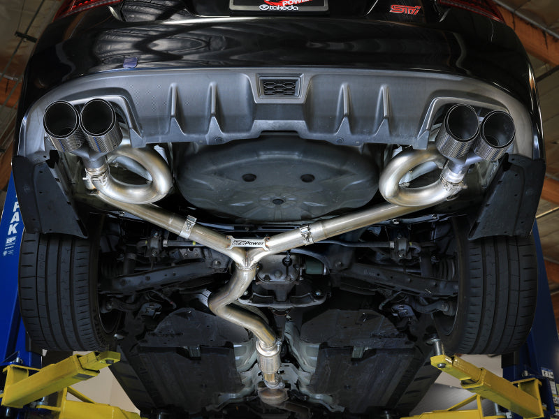 aFe Subaru WRX/STi 15-21 H4-2.0/2.5L Takeda 3in to 2-1/2in Stainless Cat-Back Exhaust Crbn Fiber Tip