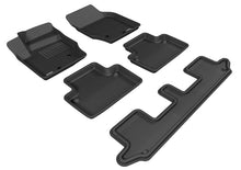 Load image into Gallery viewer, 3D MAXpider 2003-2014 Volvo XC90 Kagu 1st &amp; 2nd &amp; 3rd Row Floormats - Black