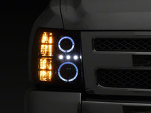 Load image into Gallery viewer, Raxiom 07-13 Chevrolet Silverado 1500 LED Halo Projector Headlights- Black Housing- Clear Lens