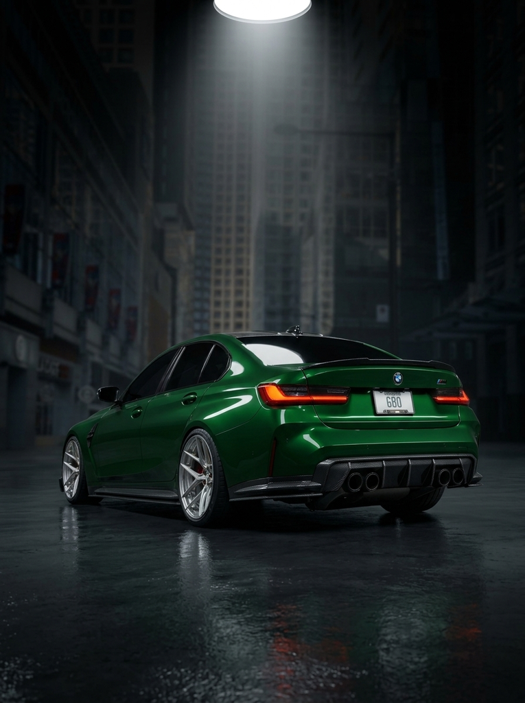 BMW 3 Series G80 M3 G82 G83 M4 Euro Version OE Style Carbon Fiber Rear Diffuser (2019 - 2024)