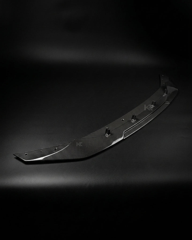 2019–2021 Audi RS6 C8 Avant Front Bumper Lip Spoiler – Pre-Preg Dry Carbon Fiber