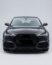 Load image into Gallery viewer, 2015–2018 Audi A6 S-Line / S6 C7 Sedan A Style Front Bumper Canard Fins – Carbon Fiber