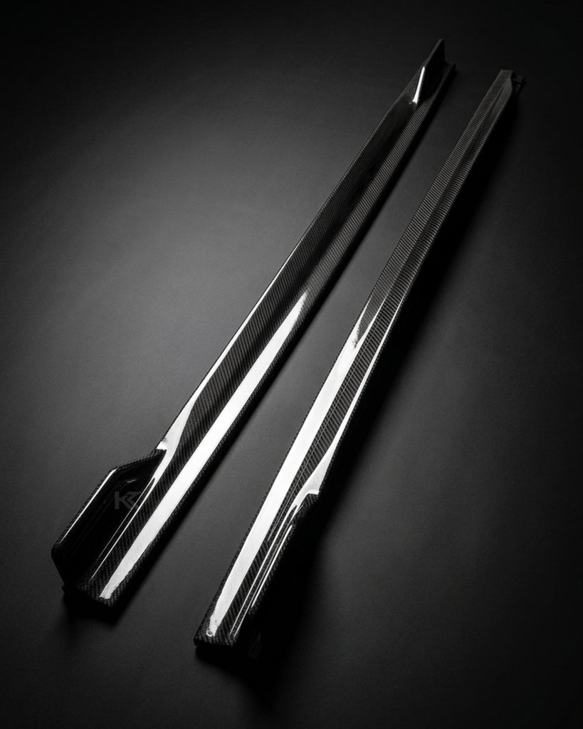 2017–2019 Audi A5 S-Line / S5 B9 Sportback Side Skirt Extensions – Carbon Fiber
