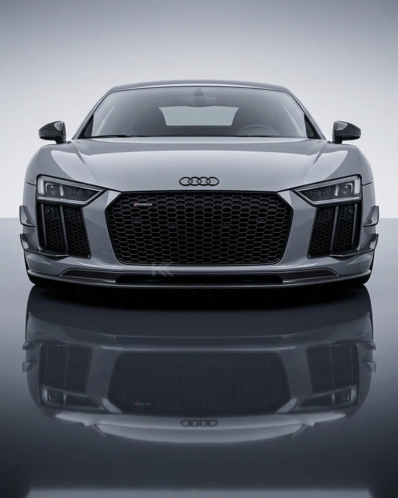 2016–2018 Audi R8 V10 & V10 Plus Coupe V-Design Front Lip Spoiler – Dry Carbon Fiber