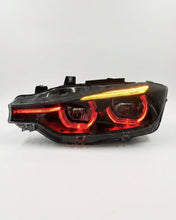 Load image into Gallery viewer, BMW 3 Series F30 / F31 / F35 V3 Smoked Triple-Color LED Headlight Assembly (White / Yellow / Red DRL) 2012 - 2018 (Replaces 63117314531)