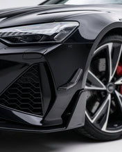 Load image into Gallery viewer, 2020–2021 Audi RS7 C8 Sportback ABT Style Front Bumper Canards – Dry Carbon Fiber