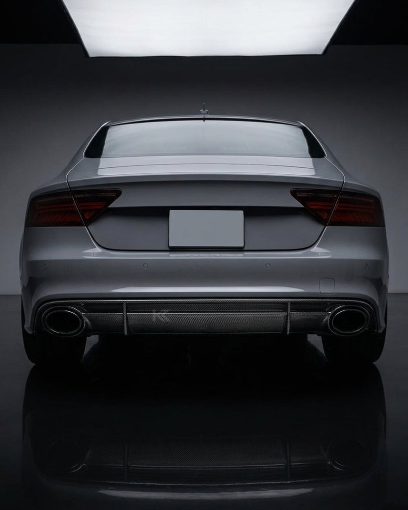 2014–2018 Audi RS7 C7 4G Sportback Factory Style Rear Bumper Diffuser – Dry Carbon Fiber