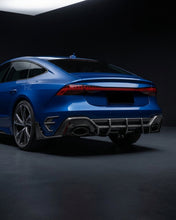 Load image into Gallery viewer, 2020–2021 Audi RS7 C8 Sportback Finned Rear Bumper Lip – Dry Carbon Fiber