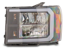 Load image into Gallery viewer, Raxiom 07-13 Chevrolet Sierra 1500 Axial Series Headlights/Seq LED Bar- Black- Clear Lens