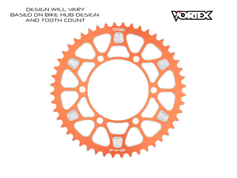 Vortex Racing V4 40 Tooth 525 Rear Sprocket - Orange
