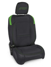 Load image into Gallery viewer, PRP Jeep Wrangler JL Front Seat Covers - 2 door- with Molle Back (Pair) - Black/Green