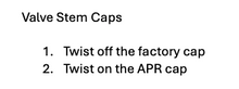 Load image into Gallery viewer, apr-valve-stem-caps-install-guide.png
