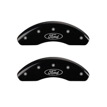 Load image into Gallery viewer, MGP 4 Caliper Covers Engraved Front &amp; Rear MGP Yellow finish black ch