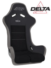 Load image into Gallery viewer, PRP Delta Composite Seat- Black/Grey (PRP Silver Outline/Delta Silver- Silver Stitching)