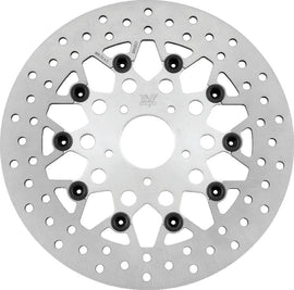 Twin Power 84-17 Big Twin Exc 11.8 and Lug Mount 84-13 XL Front 11.5 Floating Rotor Mesh Silver
