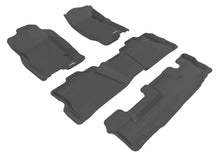 Load image into Gallery viewer, 3D MAXpider 2006-2010 Ford Explorer Kagu 1st &amp; 2nd &amp; 3rd Row Floormats - Black