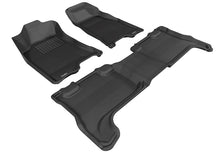 Load image into Gallery viewer, 3D MAXpider 2004-2012 Chevrolet Colorado Crew Cab Kagu 1st &amp; 2nd Row Floormats - Black