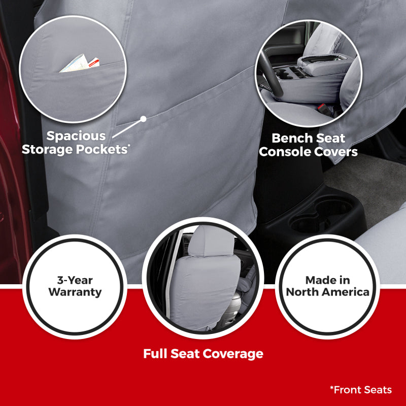 Covercraft 19-26 Mercedes-Benz Sprinter Polycotton SeatSaver Custom Front Row Seat Covers-Tan