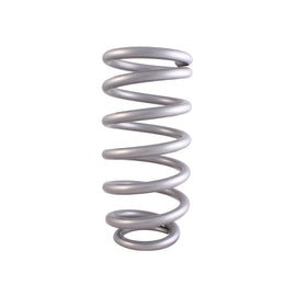 QA1 3-1/2in ID Tapered High Travel Pigtail Spring - 11in Length x 250lbs/in - Silver Powder Coated