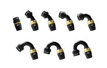 Load image into Gallery viewer, GReddy AN06 45 DEGREE HOSE END SWIVEL BLACK/GOLD ANODIZED