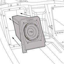 Load image into Gallery viewer, DS18 2015+ Polaris Slingshot Rear Subwoofer and Enclosure w/ EXL-X10.4D Subwoofer- Black Finish