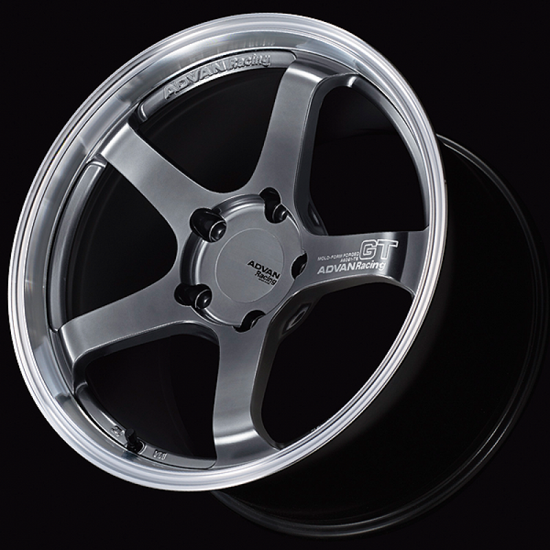 Advan GT for Porsche 18x9.0 / +52 Offset / 5-130 / 71.6mm Bore / Machining & Hyper Platinum Black