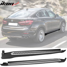Load image into Gallery viewer, 2015-2019 BMW X6 F16 Black &amp; Silver 2PCS Running Boards Side Step Bars