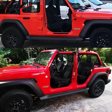Load image into Gallery viewer, 2018-2024 Jeep Wrangler JL 4-Door OE Textured Black Running Boards ABS
