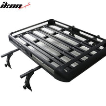 Load image into Gallery viewer, Universal Black Roof Rack Luggage Carrier W/ Cross Bar Aluminum
