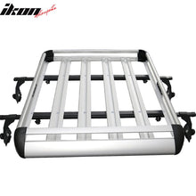Load image into Gallery viewer, Universal Silver Roof Rack Luggage Carrier W/ Cross Bar Aluminum