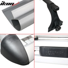 Load image into Gallery viewer, Universal Silver Roof Rack Luggage Carrier W/ Cross Bar Aluminum