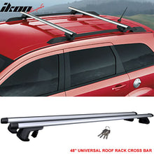 Load image into Gallery viewer, Universal Silver Roof Rack Cross Bar Cargo Luggage Carrier Aluminum