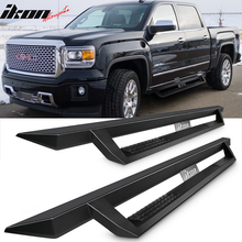 Load image into Gallery viewer, 2007-2019 Chevy Silverado GMC Sierra IKON V1 Black Running Board Steel