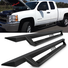 Load image into Gallery viewer, 2007-2018 Chevy Silverado GMC Sierra IKON V1 Black Running Board Steel
