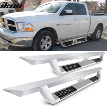 Load image into Gallery viewer, 2009-2023 Dodge Ram 2500 3500 IKON V1 Silver Running Board Solid Steel