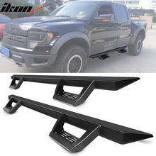 Load image into Gallery viewer, 2009-2014 Ford F-150 Crew Cab IKON V2 Black Running Boards Solid Steel