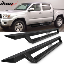 Load image into Gallery viewer, 2005-2022 Toyota Tacoma Double Cab IKON V1 Black Running Boards Steel