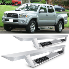 Load image into Gallery viewer, 2005-2022 Toyota Tacoma Double Cab IKON V1 Silver Running Boards Steel