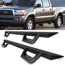 Load image into Gallery viewer, 2005-2022 Toyota Tacoma Double Cab IKON V2 Black Running Boards Steel