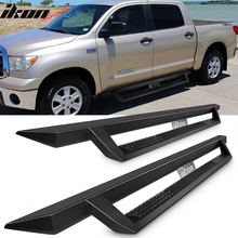 Load image into Gallery viewer, 2007-2021 Toyota Tundra Crew Max IKON V1 Black Running Boards Steel