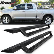 Load image into Gallery viewer, 2007-2021 Toyota Tundra Double Cab IKON V1 Black Running Boards Steel
